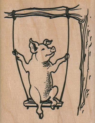 Pig Swinging 2 3/4 X 3 1/2