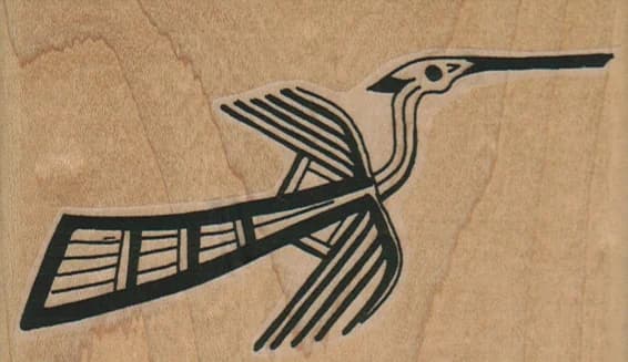 Stylized Crane 4 X 2 1/4