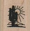 Cactus And Sun (small) 3/4 X 3/4