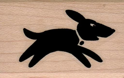 Dog Silhouette 1 1/4 X 1 3/4