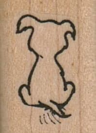 Tiny Dog Back Wagging Tail 3/4 X 1