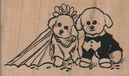 Bichon Bride And Groom 3 X 1 3/4