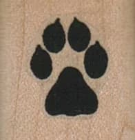 Pawprint 3/4 X 3/4