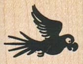 Silhouette Parrot Flying 1 1/4 X 1
