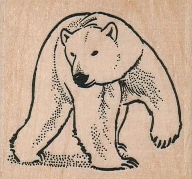 Polar Bear Swiping Paw 2 3/4 X 2 1/2