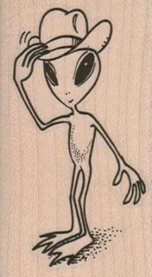 Alien Cowpoke 1 3/4 X 3