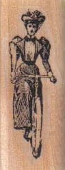 Lady Cyclist 3/4 X 1 3/4
