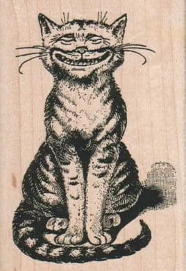 Cheshire Cat Sitting 2 1/2 X 3 1/2
