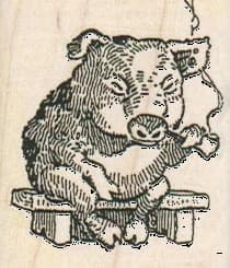 Pig Smoking Pipe 1 1/2 X 1 3/4