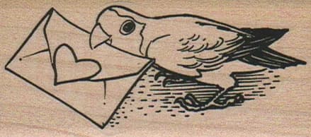 Parrot With Love Letter 1 1/2 X 3