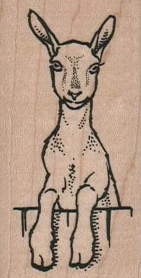 Goat On Fence 1 1/2 X 2 3/4