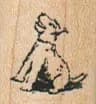 Tiny Dog Looking Up 3/4 X 3/4