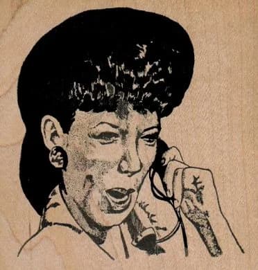 Telephone Operator/large 3 3/4 X 3 1/2