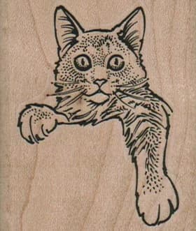 Cat With Paw Hanging Down 2 X 2 1/4
