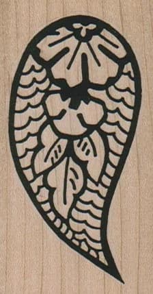 Tooled Paisley 1 3/4 X 3