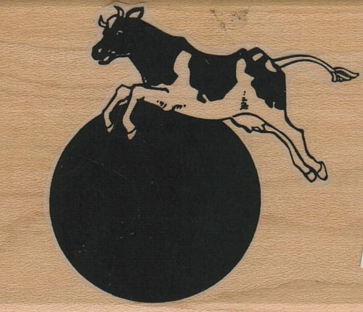Cow Jumping Over The Moon 2 1/2 X 3