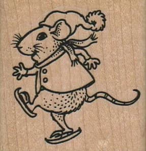 Mouse Skating Side View 2 X 2
