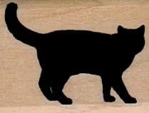 Black Cat Silhouette 1 1/4 X 1 1/2