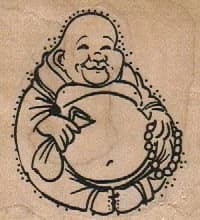 Happy Buddha 2 1/4 X 2 1/4