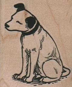 Contented Dog 1 3/4 X 2