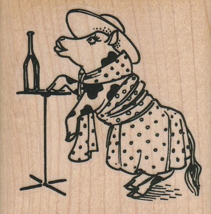 Cocktail Party Cow 2 1/2 X 2 1/2