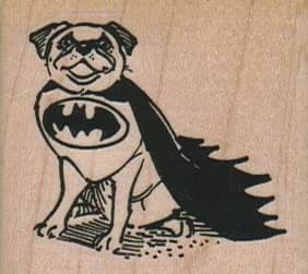 Bat Pug Dog 2 X 1 3/4