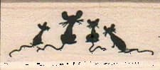 Four Mice Looking 3/4 X 1 1/2