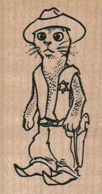 Cat Sheriff 1 1/2 X 2 3/4