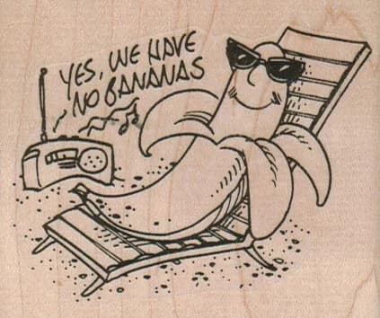 Banana Sunbathing 3 X 2 1/2