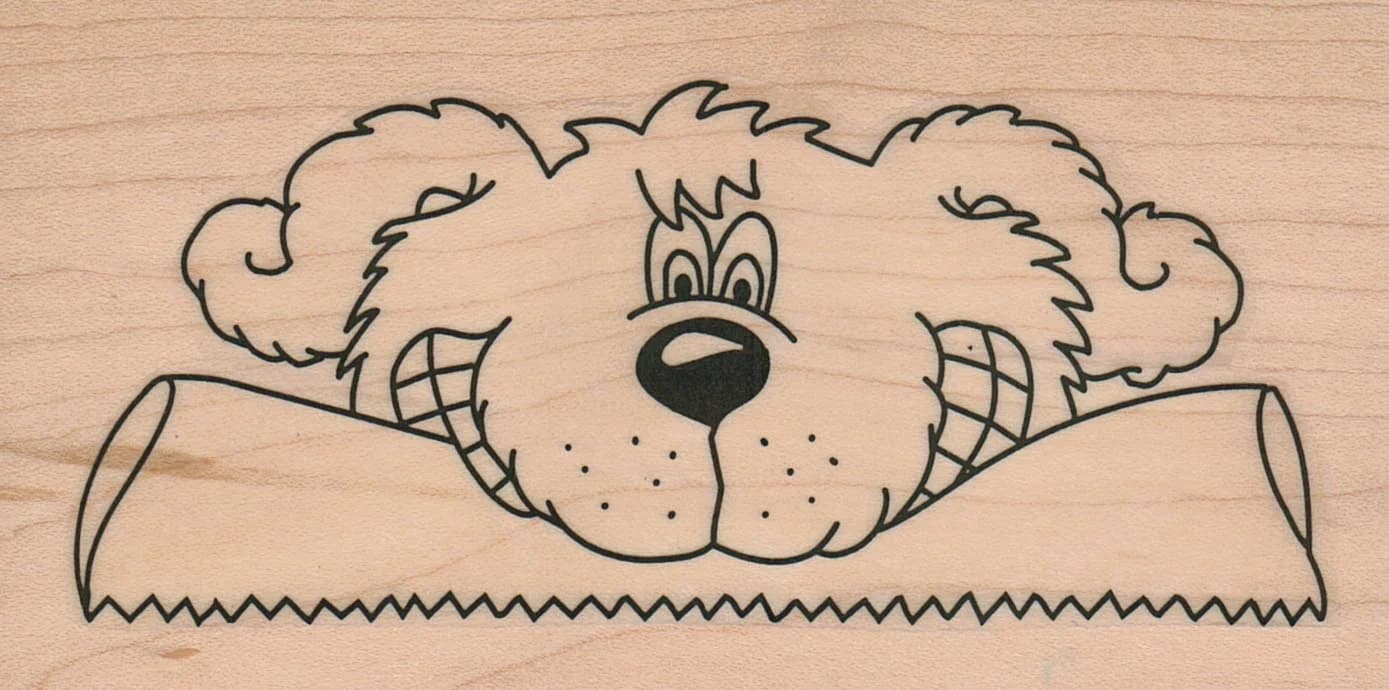 Dog With Paper 4 3/4 X 2 1/2