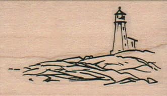 Lighthouse On Beach 1 1/2 X 2 1/4
