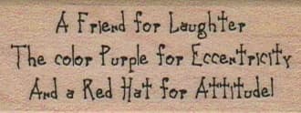 A Friend For Laughter 1 X 2 1/4