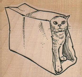 Cat In Bag 2 1/2 X 2 1/4