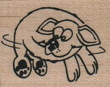 Dog Catching Tail 1 1/4 X 1 1/4