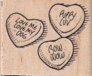 Dog Valentine Candies 2 1/4 X 1 3/4