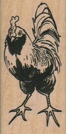 Rooster Front 1 1/2 X 3