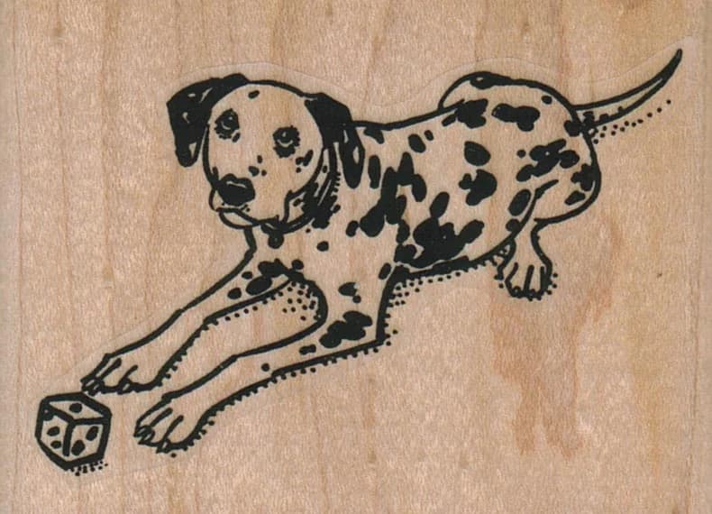 Dalmatian With Dice 2 3/4 X 2