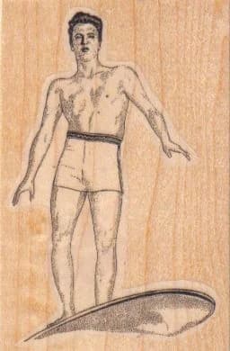 Surfing Guy 2 1/4 X 3 1/4