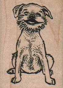 Grinning Dog 1 1/2 X 2
