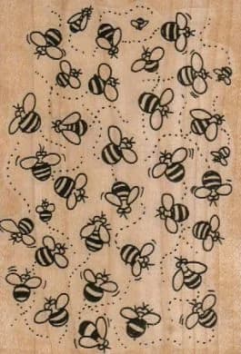 Buzzing Bee Background 3 1/4 X 4 1/2