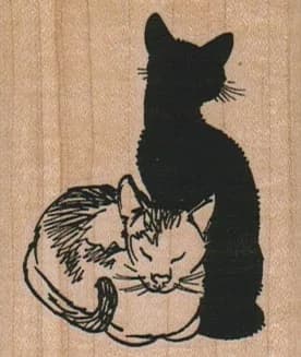 Black & White Cats 1 3/4 X 2 1/4