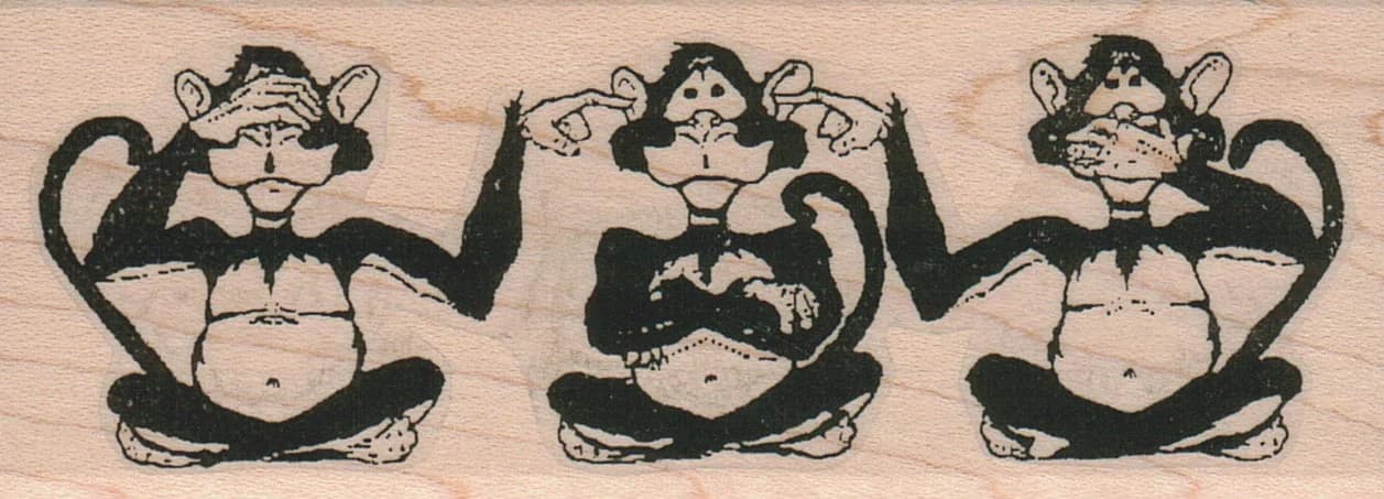 Monkey Trio 1 3/4 X 4 1/4