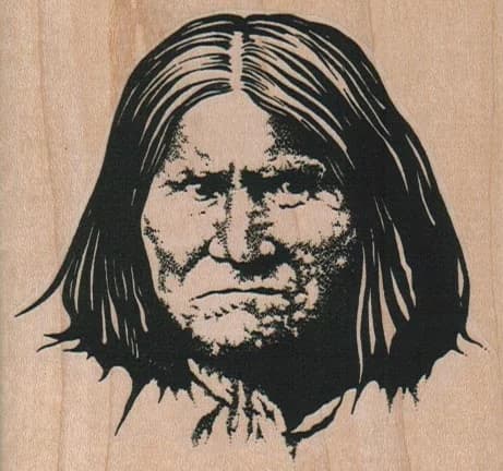 Geronimo Face On/large 3 1/4 X 3