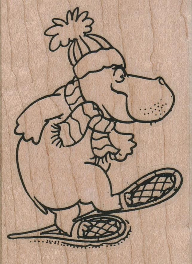 Hippo Snowshoeing 2 1/4 X 3