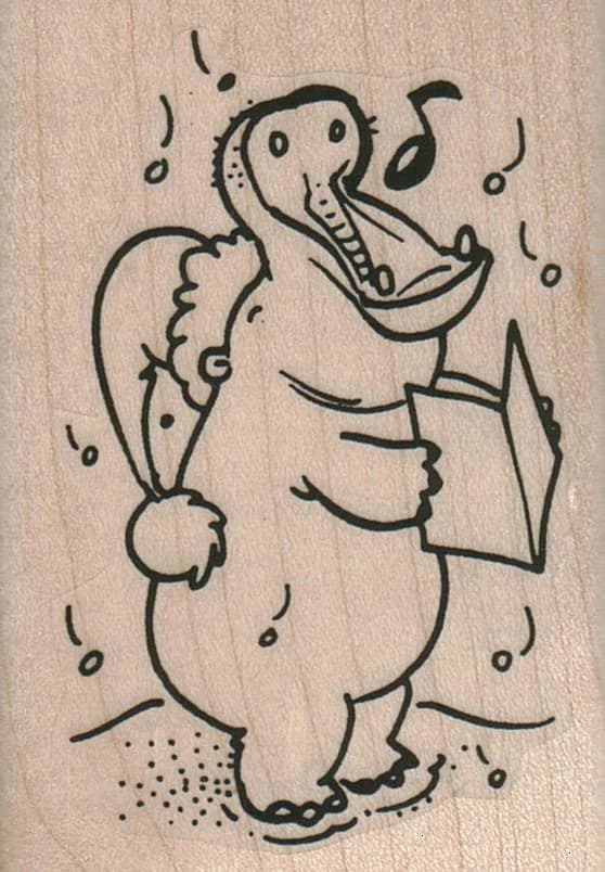 Santa Hippo Singing 2 X 2 3/4