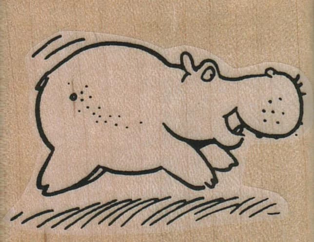 Hippo Running 2 1/4 X 1 3/4