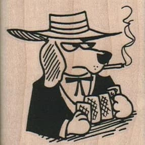 Dog Playing Cards 2 X 2