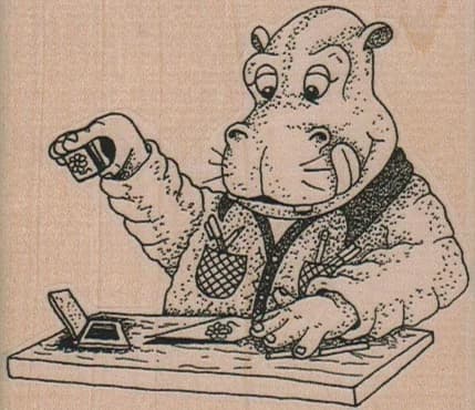 Hippo Stamping 3 X 2 1/2