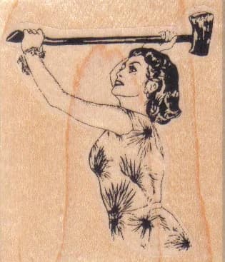 Lady With Axe 2 1/4 X 2 1/2