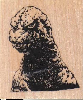 Angry Godzilla 2 X 2 1/4